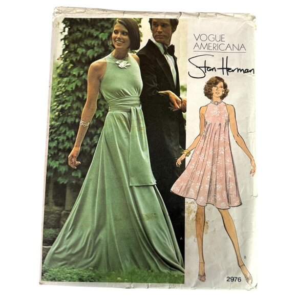 Vogue Other - 70s Vogue 2976 Sewing Pattern Size12 Stan Herman pull Over Tent Dress Uncut VTG
